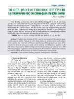 Tổ chức đào tạo theo học chế tín chỉ tại trường Đại học Tài chính  Quản trị kinh doanh