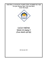 Giáo trình Quản trị mạng 2 - CĐ Nghề Công Nghiệp Hà Nội