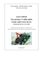 Giáo trình Vi điều khiển - Nghề: Điện dân dụng - Trình độ: Trung cấp nghề (Tổng cục Dạy nghề)