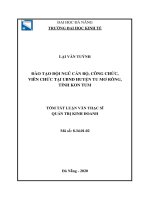Đào tạo đội ngũ cán bộ công chức viên chức tại UBND huyện Tu Mơ Rông, tỉnh Kon Tum