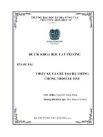 Đề tài khoa học cấp trường thiết kế và chế tạo hệ thống chống trộm xe máy 