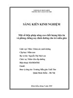 SKKN một số biện pháp nâng cao chất lượng bữa ăn và phòng chống suy dinh dưỡng cho trẻ mẫu giáo 