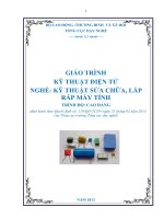 Giáo trình Kỹ thuật điện tử - Nghề: Kỹ thuật lắp ráp và sửa chữa máy tính - Trình độ: Cao đẳng nghề (Tổng cục Dạy nghề)