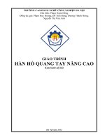 Giáo trình Hàn hồ quang tay nâng cao - CĐ Nghề Công Nghiệp Hà Nội