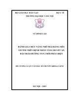 ĐÁNH GIÁ CHỨC NĂNG NHĨ TRÁI BẰNG SIÊU âm TIM TRÊN BỆNH NHÂN TĂNG HUYẾT áp, đái THÁO ĐƯỜNG TYP 2 mới PHÁT HIỆN 