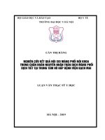 NGHIÊN cứu kết QUẢ nội SOI MÀNG PHỔI nội KHOA TRONG CHẨN đoán NGUYÊN NHÂN TRÀN DỊCH MÀNG PHỔI DỊCH TIẾT tại TRUNG tâm hô hấp BỆNH VIỆN BẠCH MAI 