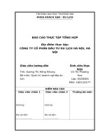 Báo cáo thực tập khoa Khách sạn Du lịch tại Công ty cổ phần đầu tư du lịch hà nội (2) 