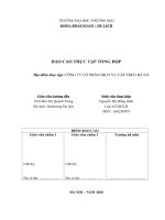Báo cáo thực tập khoa Khách sạn Du lịch tại CÔNG TY cổ PHẦN DỊCH vụ cáp TREO bà nà 