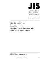 JIS H 4000 2014  Aluminium And Aluminium Alloy Sheets, Strips And Plates