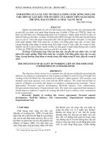 Ảnh hưởng của các yếu tố chất lượng cuộc sống nơi làm việc đến sự gắn kết với tổ chức của nhân viên ngân hàng Thương mại cổ phần Á Châu tại TP. HCM