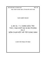 ĐÁNH GIÁ tác DỤNG điều TRỊ THOÁI hóa KHỚP gối BẰNG PHƯƠNG PHÁP điện CHÂM kết hợp tập DƯỠNG SINH 