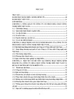 Báo cáo thực tập tổng hợp Khoa kinh tế tại CÔNG TY cổ PHẦN hóa CHẤT CÔNG NGHỆ mới VIỆT NAM 