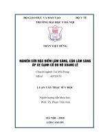 NGHIÊN cứu đặc điểm lâm SÀNG, cận lâm SÀNG áp XE CẠNH cổ DO rò XOANG lê 