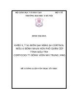 KHẢO sát sự BIẾN đổi NỒNG độ CORTISOL NIỆU ở BỆNH NHÂN HEN PHẾ QUẢN cấp TÍNH điều TRỊ CORTICOID tại BỆNH VIỆN NHI TRUNG ƯƠNG 