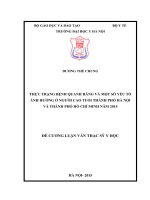 THỰC TRẠNG BỆNH QUANH RĂNG và một số yếu tố ẢNH HƯỞNG ở NGƯỜI CAO TUỔI THÀNH PHỐ hà nội và THÀNH PHỐ hồ CHÍ MINH năm 2015 