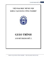 GIÁO TRÌNH CƠ SỞ THẨM MỸ 2
