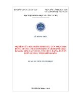 NGHIÊN CỨU ĐẶC ĐIỂM SINH THÁI CỦA VOỌC BẠC ĐÔNG DƯƠNG (TRACHYPITHECUS GERMAINI MilneEdwards, 1876) TẠI NÚI ĐÁ VÔI CHÙA HANG, HUYỆN KIÊN LƯƠNG, TỈNH KIÊN GIANG
