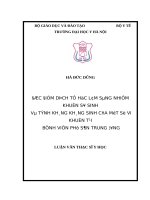 ĐẶC điểm DỊCH tễ học lâm SÀNG NHIỄM KHUẨN sơ SINH và TÍNH KHÁNG KHÁNG SINH của một số VI KHUẨN tại BỆNH VIỆN PHỤ sản TRUNG ƯƠNG 