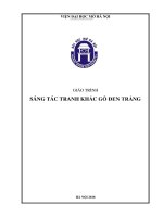 Giáo trình sáng tác Tranh khắc gỗ đen trắng