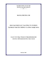 Đào tạo nhân lực tại công ty cổ phần tập đoàn truyền thông và công nghệ NOVA 