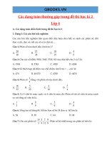 cac dang toan thuong gap trong de thi hoc ki 2 lop 4 