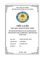 Tiểu luận chuyển dịch cơ cấu ngành kinh tế theo hướng CNH HĐH