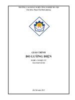 Giáo trình Đo lường điện  Nghề: Cơ điện tử  CĐ Nghề Công Nghiệp Hà Nội
