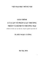 Giáo trình lý luận về pháp luật thương nhân và hành vi thương mại 