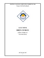Giáo trình Điện cơ bản  Nghề: Cơ điện tử  CĐ Nghề Công Nghiệp Hà Nội