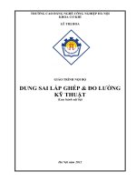 Giáo trình Dung sai lắp ghép và đo lường kỹ thuật  CĐ Nghề Công Nghiệp Hà Nội