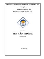 Giáo trình Tin học văn phòng  CĐ Nghề Công Nghiệp Hà Nội