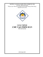 Giáo trình Chế tạo phôi hàn - CĐ Nghề Công Nghiệp Hà Nội