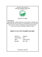 Thực hiện quy trình chăm sóc, nuôi dưỡng và phòng trị bệnh cho lợn con giai đoạn từ sơ sinh đến 21 ngày tuổi tại trại lợn của công ty TNHH MTV chăn nuôi hòa phát, xã long sơn, huyện sơn động, tỉnh bắc giang 