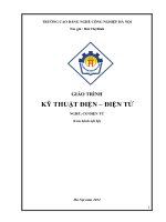 Giáo trình Kỹ thuật điện - điện tử  Nghề: Cơ điện tử  CĐ Nghề Công Nghiệp Hà Nội