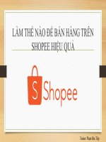 Làm thế nào để bán hàng trên Shopee Hiệu quả