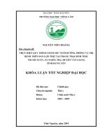 Thực hiện quy trình chăm sóc nuôi dưỡng phòng và trị bệnh cho đàn lợn thịt tại trang trại sinh thái thanh xuân xã nghĩa trụ, huyện văn giang, tỉnh hưng yên 
