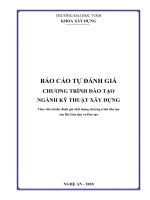 BÁO CÁO TỰ ĐÁNH GIÁ CHƯƠNG TRÌNH ĐÀO TẠO NGÀNH KỸ THUẬT XÂY DỰNG