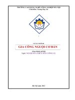 Giáo trình Gia công nguội cơ bản  Nghề: Nguội sửa chữa máy công cụ  CĐ Nghề Công Nghiệp Hà Nội