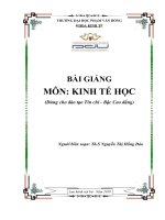 Bài giảng Kinh tế học: Phần 1  ĐH Phạm Văn Đồng