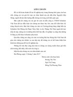 Tổ chức thực hiện dịch vụ logistics hàng tấm quan điện mặt trời xuất khẩu tại công ty TNHH schenker việt nam 