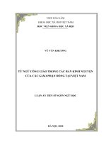 Từ ngữ công giáo trong các bản kinh nguyện của các giáo phận dòng tại việt nam 