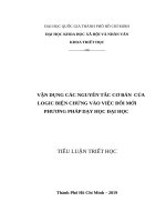 Tiểu luận Logic Biện chứng