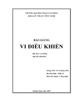 Bài giảng Vi điều khiển: Phần 1  ĐH Phạm Văn Đồng