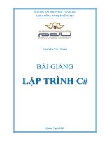 Bài giảng Lập trình C: Phần 1  ĐH Phạm Văn Đồng