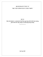 ĐỀ ÁN Phát triển Kinh tế - xã hội tỉnh Vĩnh Phúc giai đoạn 2021-2025 theo hướng phát triển bền vững, nâng cao chất lượng tăng trưởng