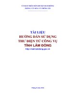 TÀI LIỆU HƯỚNG DẪN SỬ DỤNG THƯ ĐIỆN TỬ CÔNG VỤ