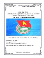 Thi tìm hiểu pháp luật phòng chống ma túy