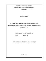 Dạy học tích hợp lịch sử, địa lí địa phương trong môn lịch sử và địa lí cho học sinh tiểu học tỉnh phú yên tt 