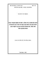 Luận án Tiến sĩ Y tế công cộng: Thực trạng bệnh về mắt và công tác chăm sóc mắt ở người cao tuổi và hiệu quả một số giải pháp can thiệp tại hai huyện Hoành Bồ và Tiên Yên tỉnh Quảng Ninh