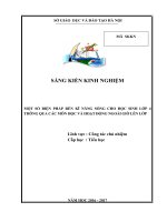 SKKN một số biện pháp rèn kĩ năng sống cho học sinh lớp 4 thông qua các môn học và hoạt động ngoài giờ lên lớp 